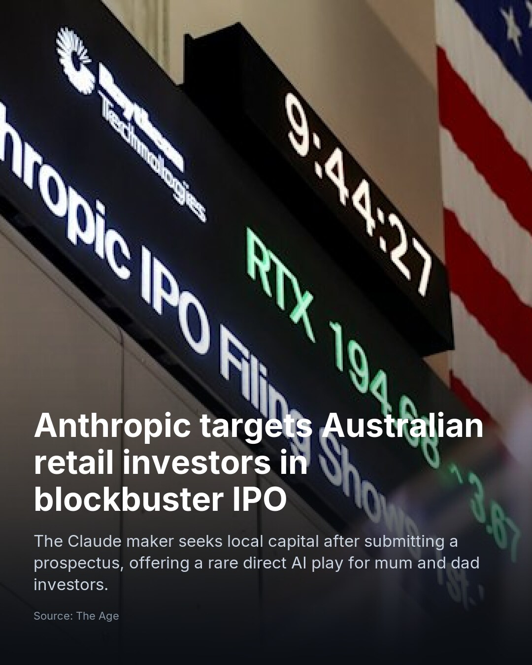 Anthropic targets Australian retail investors in blockbuster IPO