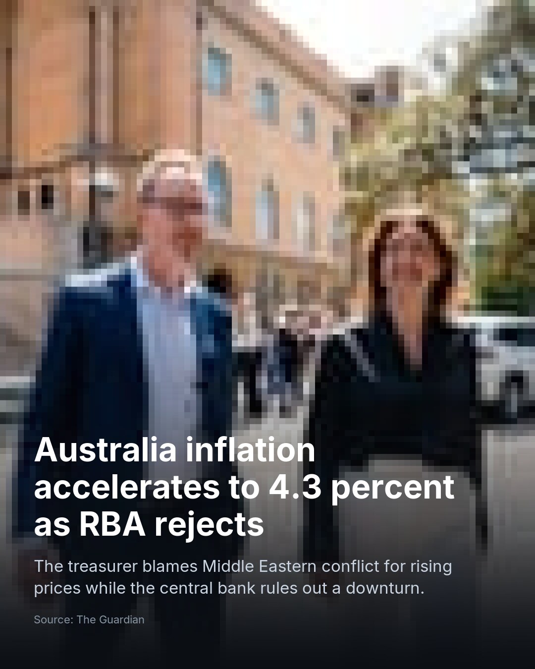 Australia inflation accelerates to 4.3 percent as RBA rejects