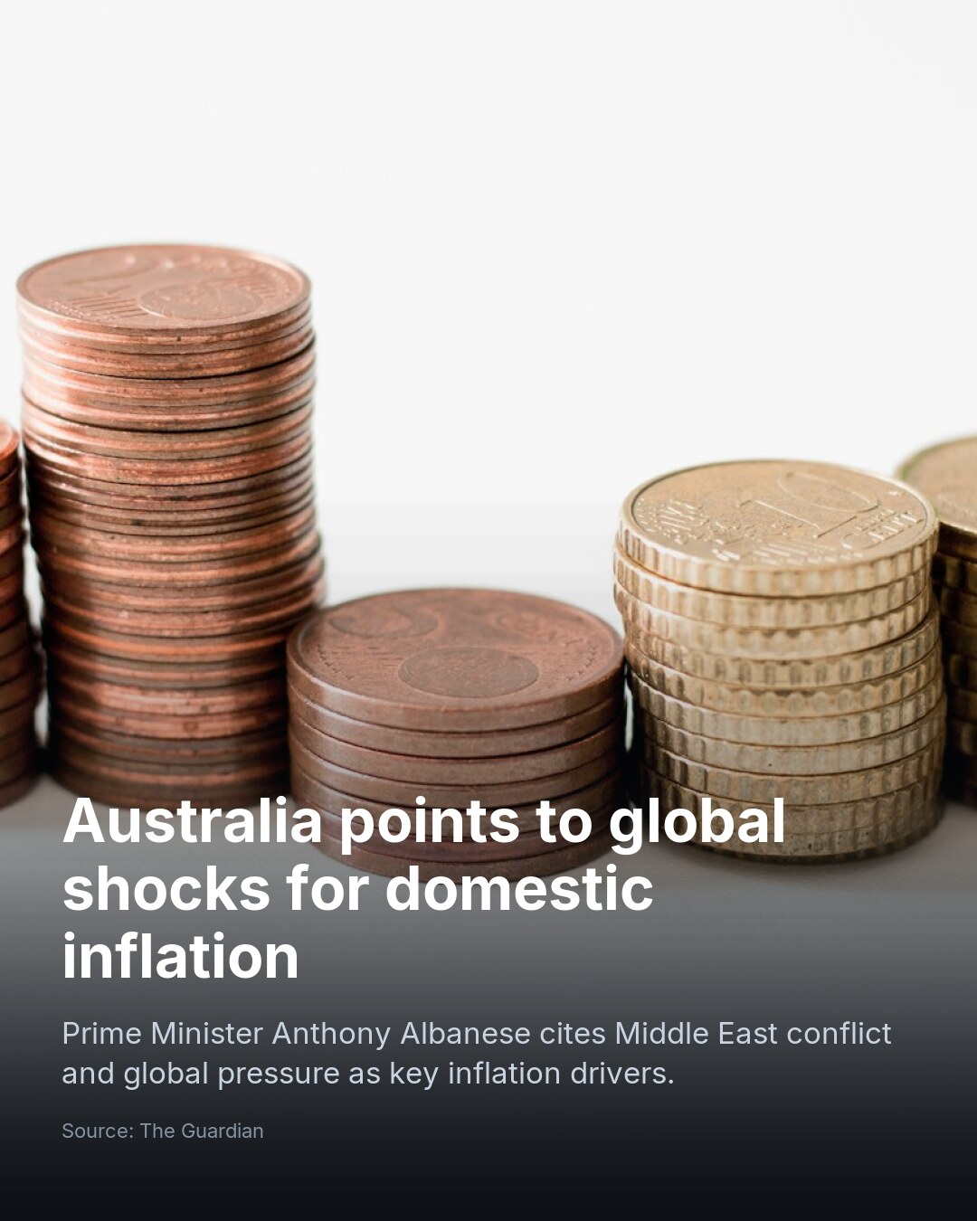 Australia points to global shocks for domestic inflation